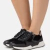 Gabor Comfort Trainers - Black/Dark Rose