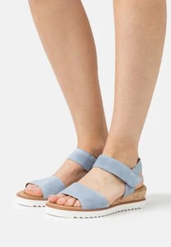 Gabor Comfort Wedge Sandals - Lagune