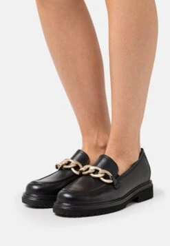 Gabor Comfort Slip-Ons - Schwarz/Gold Matt