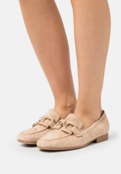 Gabor Comfort Slip-Ons - Caramel/Uni/Gold