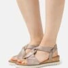 Gabor Comfort Wedge Sandals - Muschel