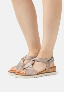 Gabor Comfort Wedge Sandals - Muschel