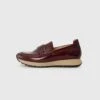 Gabor Comfort Slip-ons - Burgund/beige