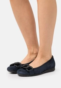 Gabor Comfort Ballet Pumps - Dark Blue/Uni