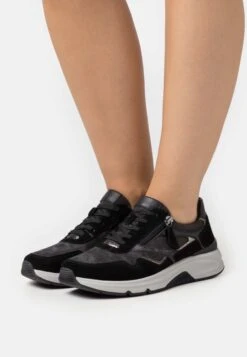 Gabor Comfort Trainers - Dark Grey/Black/Bronce