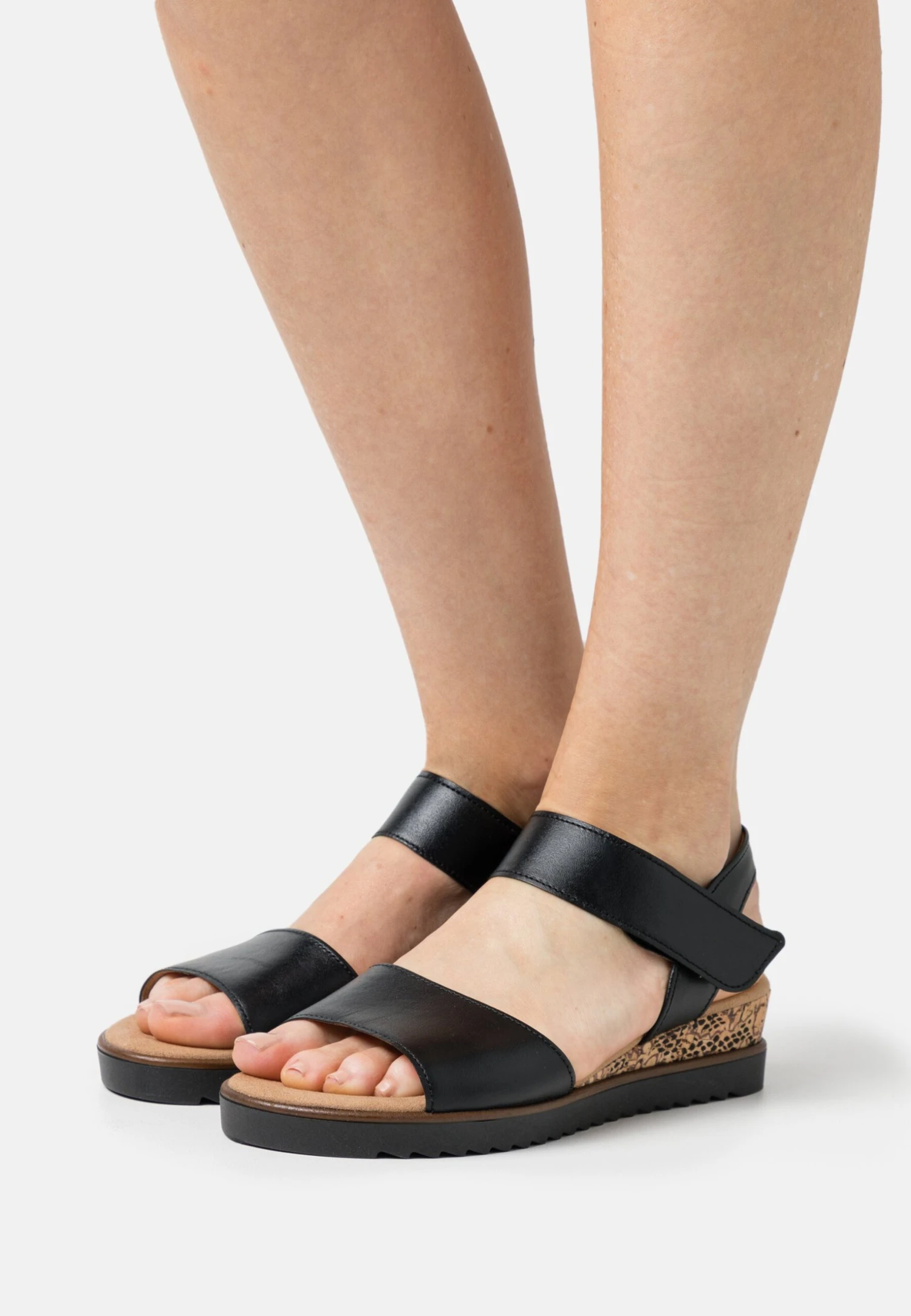Gabor Comfort Wedge Sandals - Schwarz 3 Gabor Comfort Wedge Sandals - Schwarz