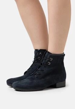 Gabor Comfort Lace-Up Ankle Boots - Dark Blue